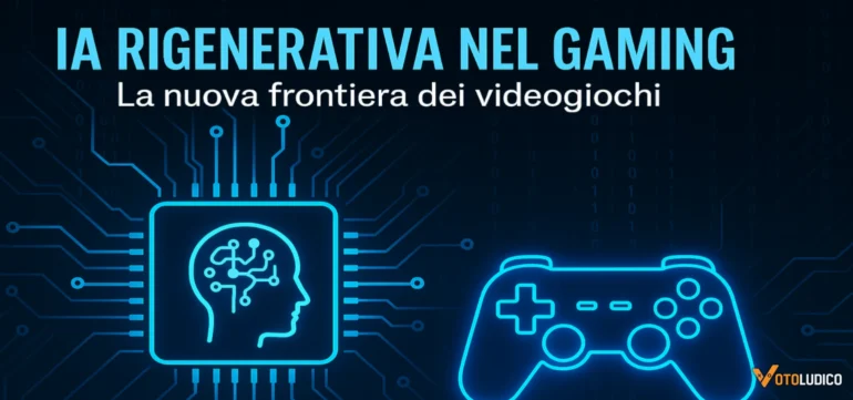Concetto di intelligenza artificiale rigenerativa nel gaming