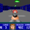 Screenshot di Wolfenstein 3D (1992) – il protagonista B.J. Blazkowicz combatte nel castello nazista